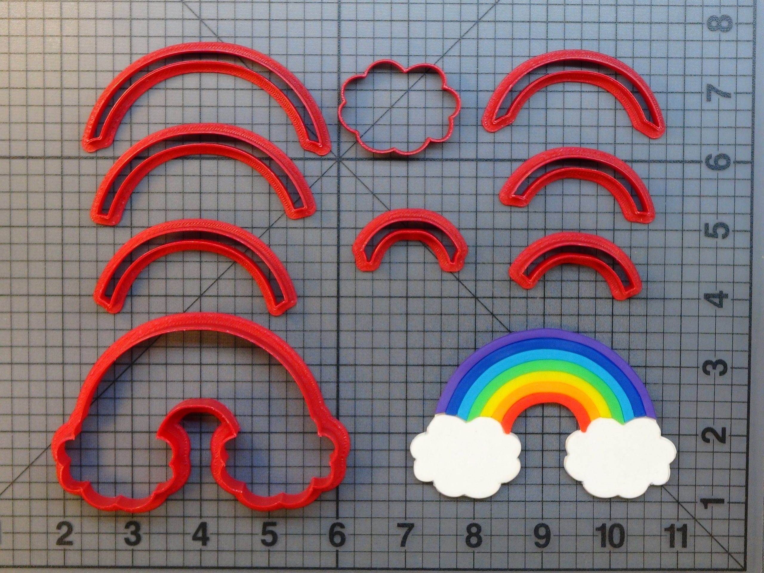 Rainbow Fondant Cookie Cutter 9cps/set – PutOnApron