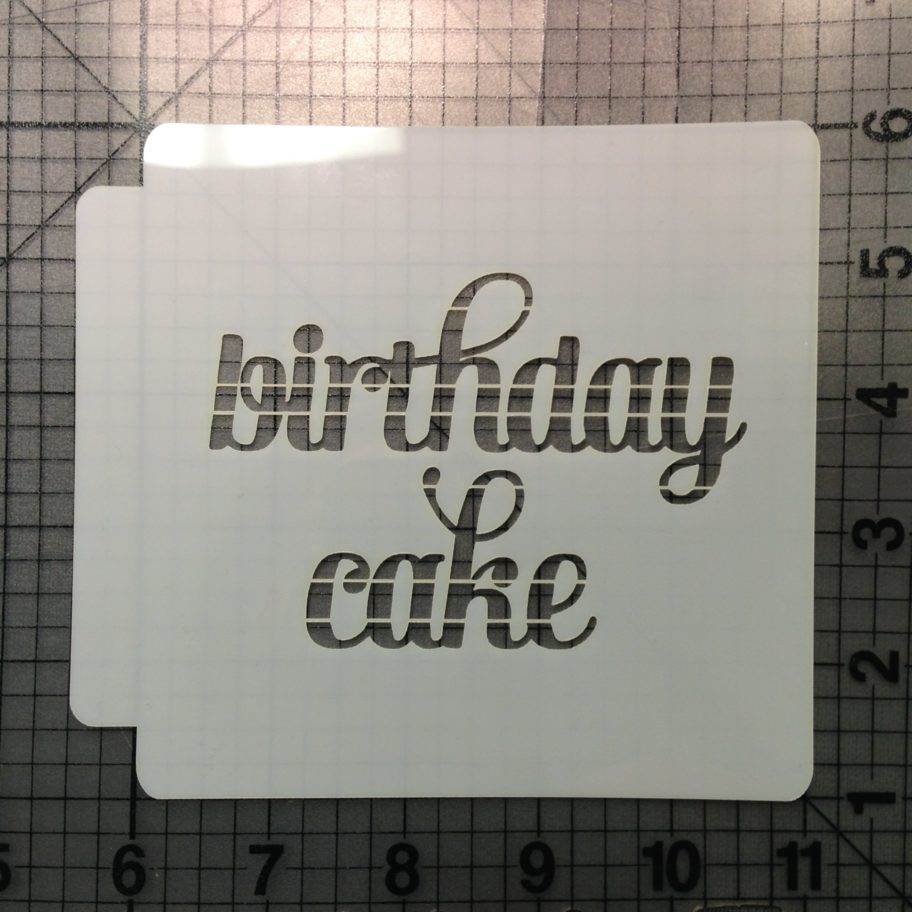 Birthday Cake 100 Stencil | JB Cookie Cutters