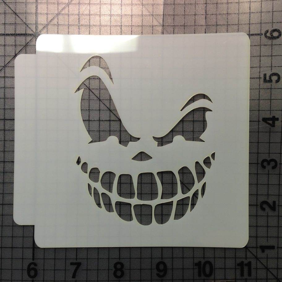 Scary Face 100 Stencil JB Cookie Cutters   Scary Face Stencil 100 912x912 