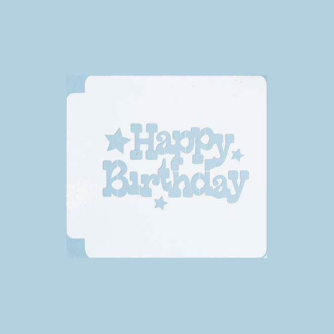 Happy Birthday Stencil Reusable Mylar Craft Stencil for 