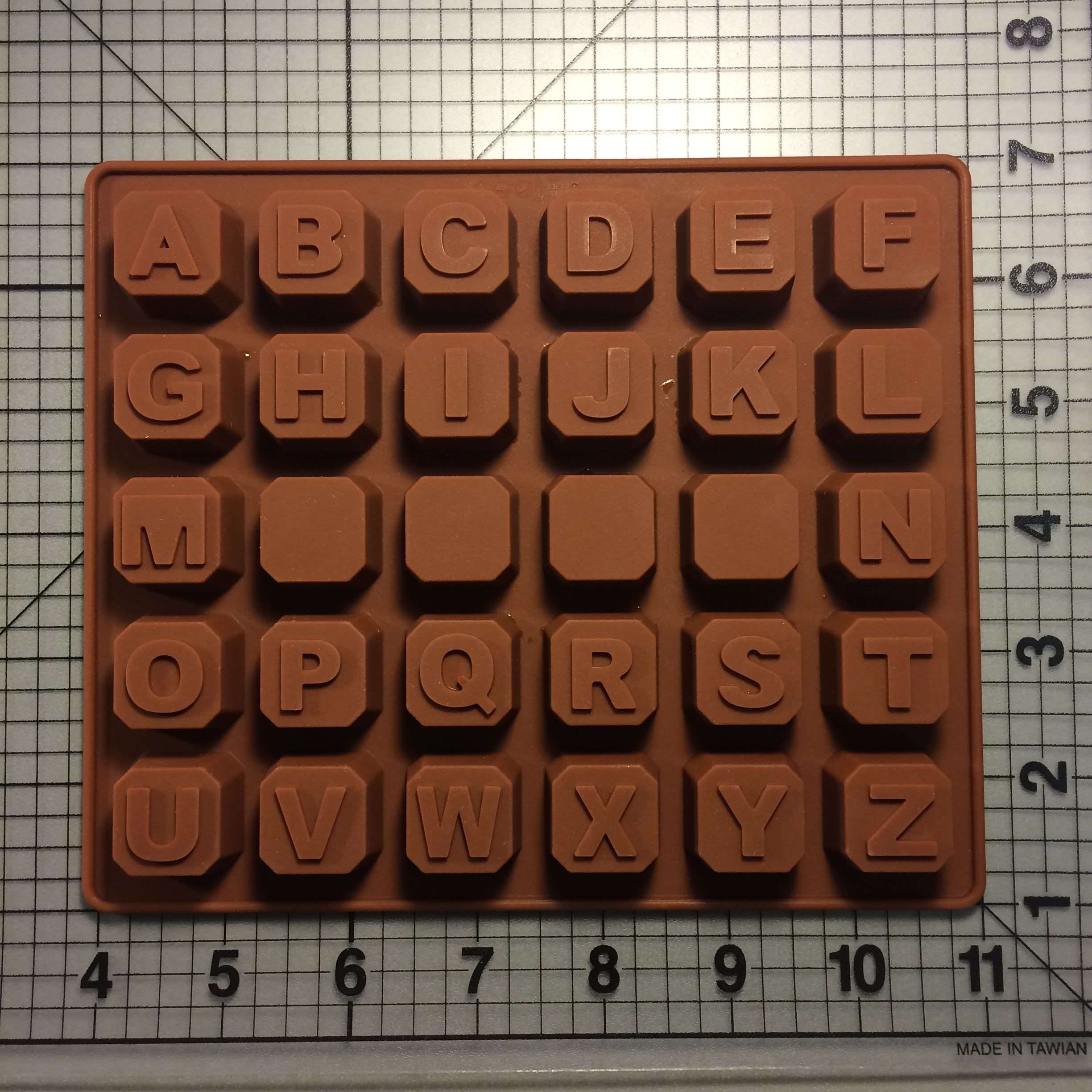 Letter Silicone Molds For Chocolate, Fondant Embossed Letter Molds