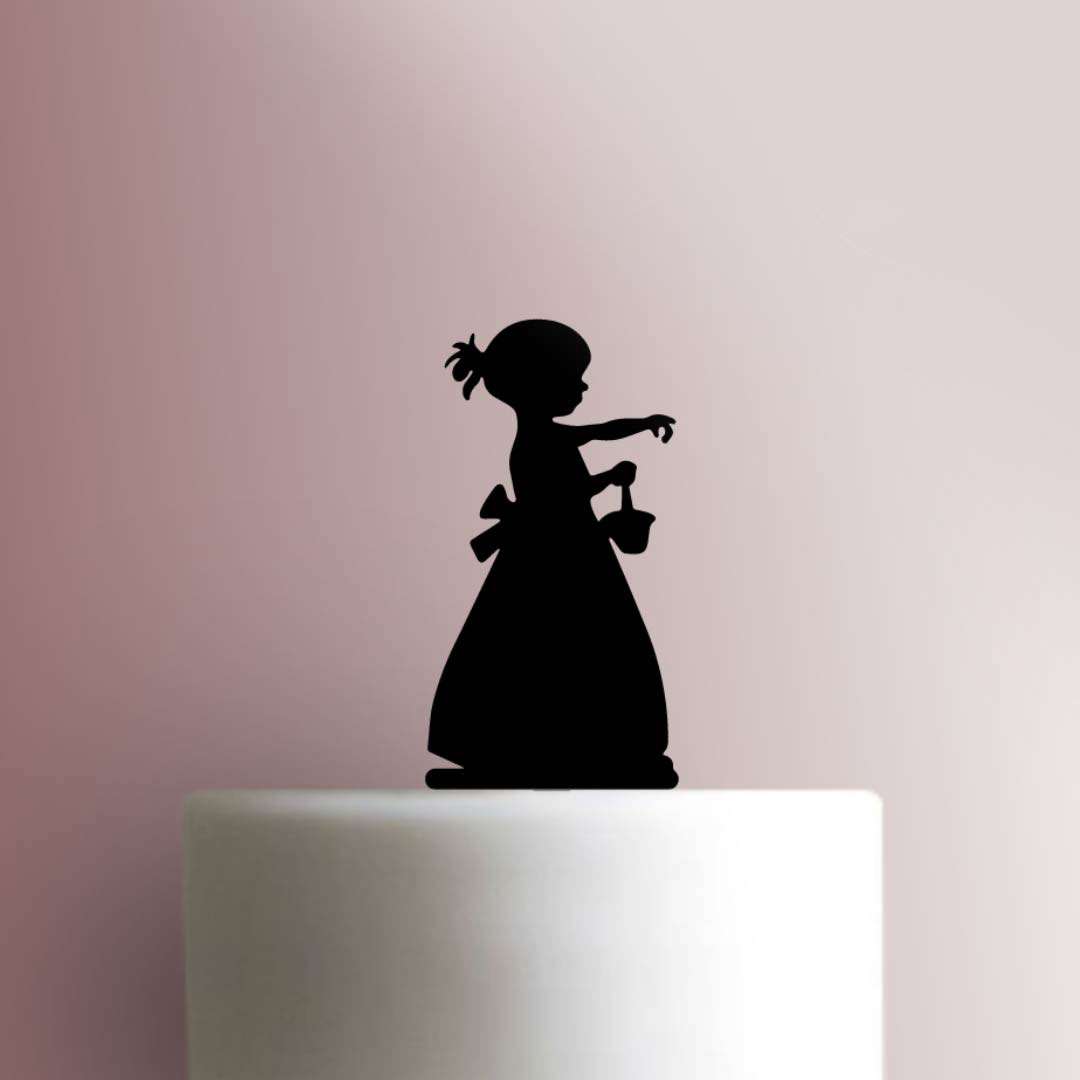 wedding flower girl silhouette