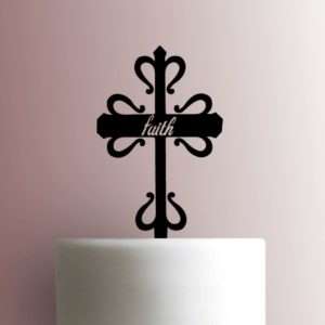 Faith Cross 225-A032 Cake Topper