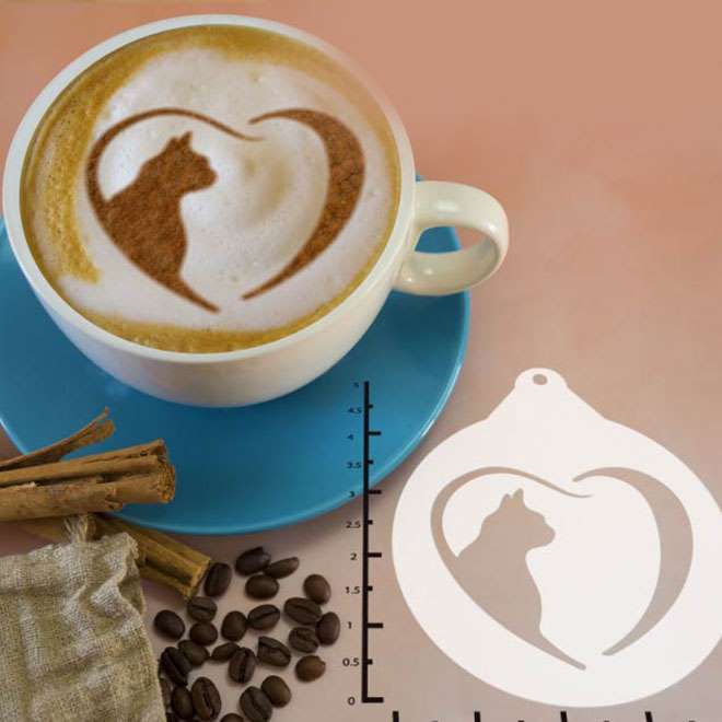 Joanie Stencil Coffee Free Refills Open Kitchen Mocha Latte Cup