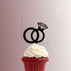 Wedding Rings 228-043 Cupcake Topper