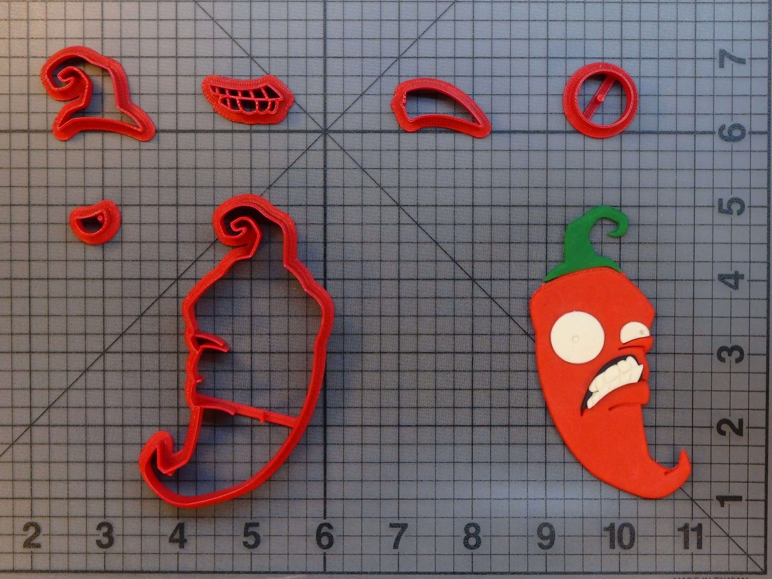 Bell Pepper Cookie Cutter - 3D Printed Food Safe PLA Plastic