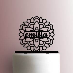 Custom Mandala Name 225-A020 Cake Topper