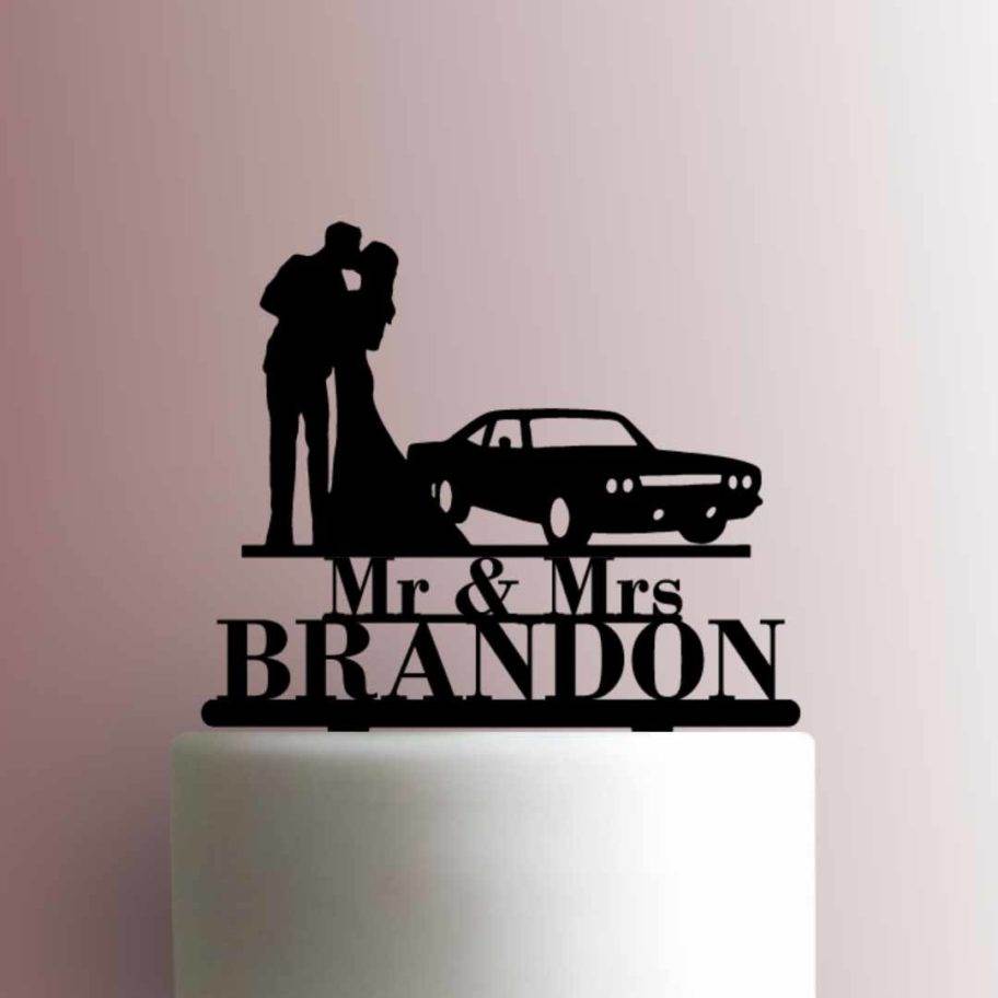 Custom Classic Muscle Car Wedding Name 225-a305 Cake Topper 