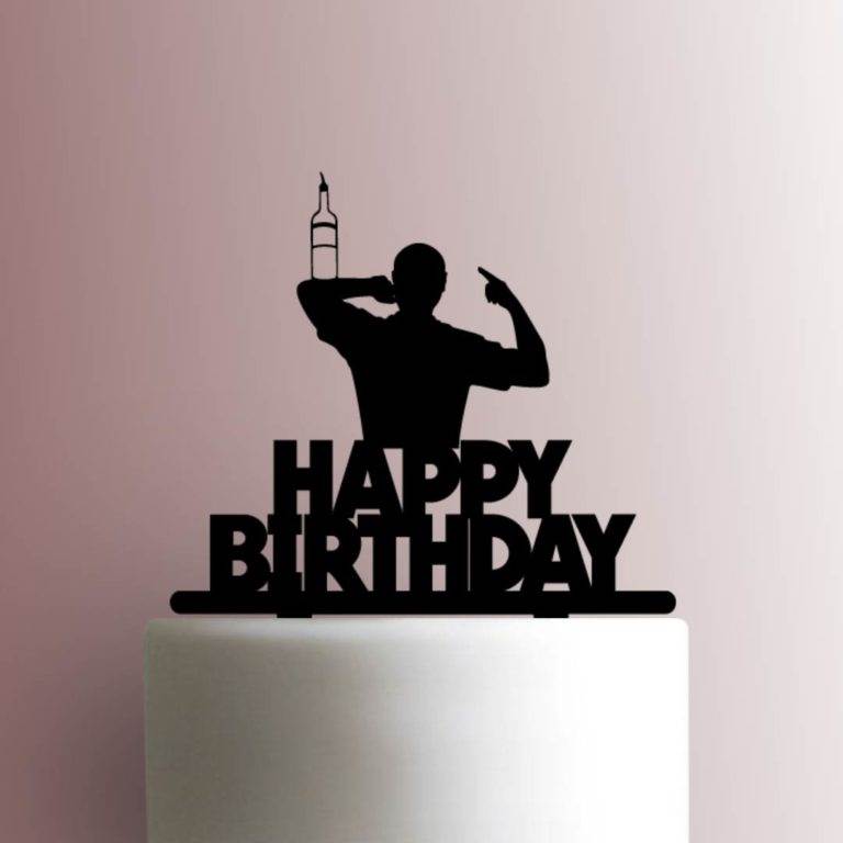 Bartender Happy Birthday 225-A408 Cake Topper | JB Cookie Cutters