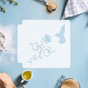 Hummingbird with Flower 783-F027 Stencil