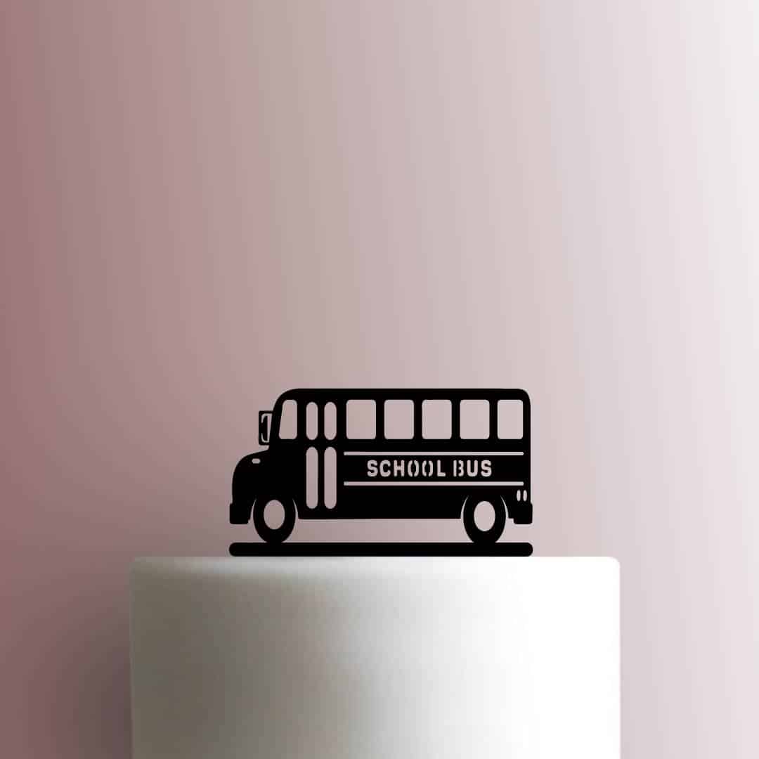 Amazon.com: Glitter School Bus Cake Topper Happy Birthday Theme Cake Decor,  Child Boys Girls School Themed Party Supplies : Grocery & Gourmet Food