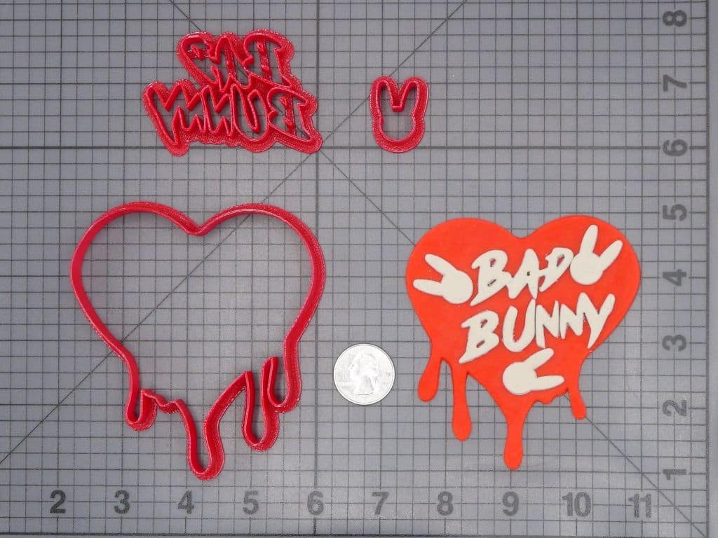  Bunny Music Star Cake Topper for for Bad Bunny Heart