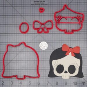 Skull with Bow 266-J442 Cookie Cutter Set
